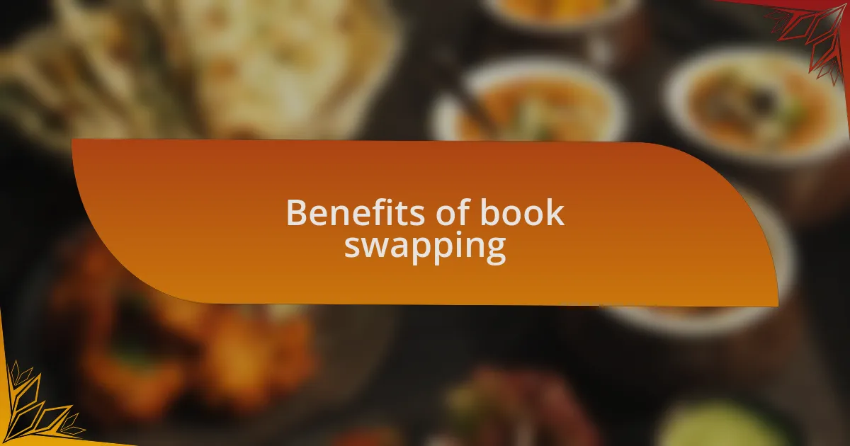 Benefits of book swapping