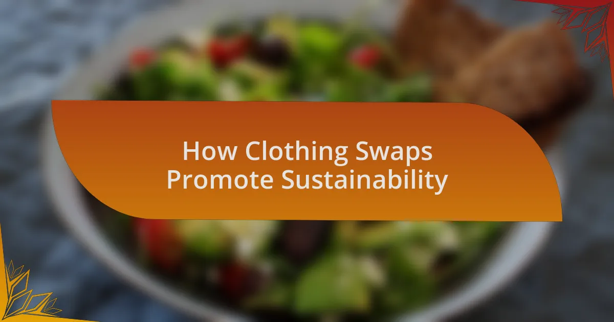 How Clothing Swaps Promote Sustainability